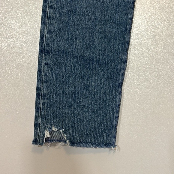 Levi’s 501 S Women 28 Premium Denim Jean Distressed Raw Hem Button Fly Cotton - Picture 9 of 13